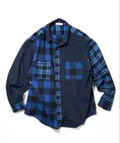 ネルシャツ ブルー