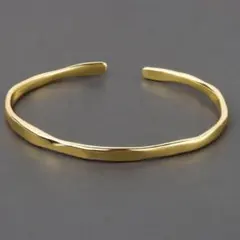 【ラスト1点】シルバー925 ブレスレットヴィンテージ バングルひねり ゴールド