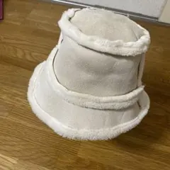 バケットハット ムートン ボア リバーシブル