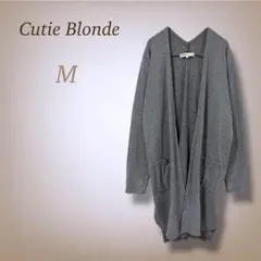 キューティーブロンド 羽織り ロングカーディガン ポケット とろみ シンプル M