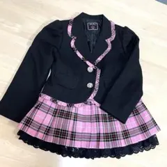 Whip Party フォーマル セットアップ 120 入学式 ピンク チェック