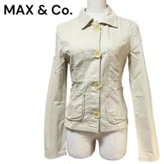 MAX&Co. コットン ジャケット 38 ベージュ 4ポケット
