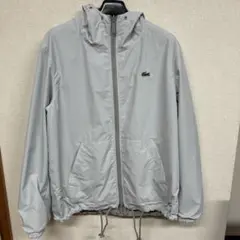 Lacoste フード付きリバーシブルナイロンジャケット グレー