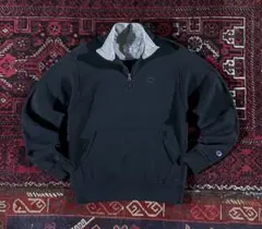 champion ヘビーウェイト ハーフジップ トレーナー ブラック S