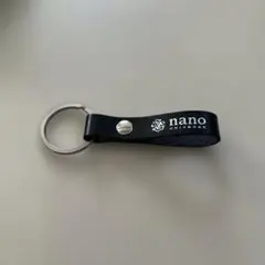 nano universe ブラックレザー キーホルダー