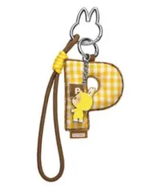 ラブブ PIN FOR LOVE イニシャル アルファベット　キーリング P