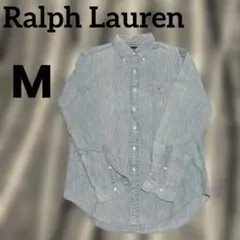 90s RalphLauren ラルフローレン　ボタンダウンシャツ M デニム