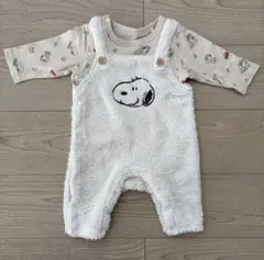 アカチャンホンポ スヌーピー SNOOPY サロペット風ロンパース 70