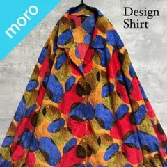 No.1872 VINTAGE ヴィンテージ 古着 総柄シャツ オープンカラー