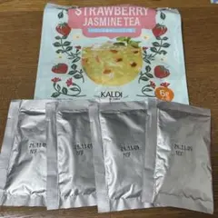 KALDI つぶつぶ苺のジャスミン茶　季節限定　4袋のサムネイル