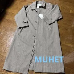MUHET ヘリンボンステンカラーコート　メンズM 未使用品　定価14,960円