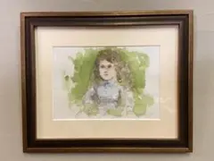 浦野信夫作品　アンティーク人形　水彩画 浦野信夫作品 アンティーク人形 水彩画 - メルカリ