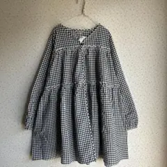 新品　サマンサモスモス　サッカーチェックチュニック　オフホワイト