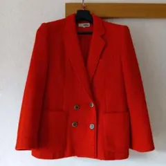 厚手　赤 テーラードジャケット