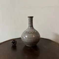 【骨董】大正ガラス　当時物　花瓶　吹きガラス　耳付花瓶　大正ロマン 骨董】大正ガラス 当時物 花瓶 吹きガラス 耳付花瓶 大正ロマン