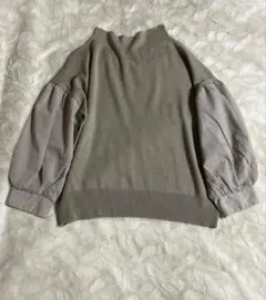 studioCLIP薄手ニットブラウス袖