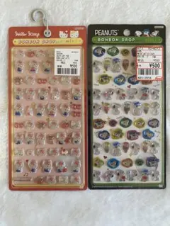 ハローキティ・スヌーピー ボンボンドロップシール