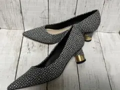 CHARLES & KEITH ツイードパンプス 36⭐︎used⭐︎秋⭐︎パーティー