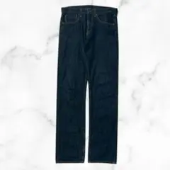 ダークブルー ストレートデニム　ワークパンツ