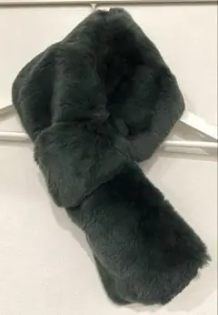 ダークグリーン リアルファー マフラー