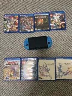 PS Vita 本体 青色 + ゲームソフト8本
