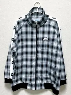 新品 Hauls はうるず 新！柄 ネ申おジャージ参上！ チェックブラック 上着