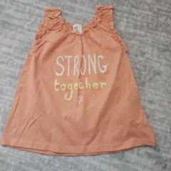 H&M フリルタンクトップ 9-12M オレンジ
