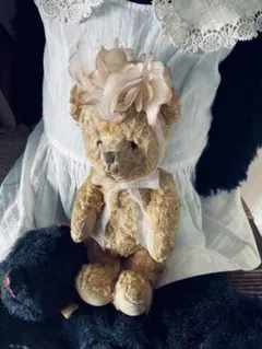 ミルクピンクテディベア アーティストベア 海外作家様 ハンドメイド