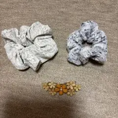 さらにお値下げ！ヘアゴム2個とゴールドヘアクリップのセット