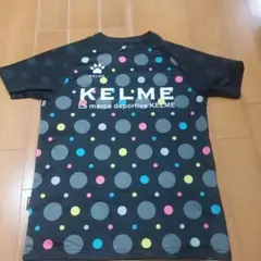 KELME プラクティスシャツ Sサイズ 黒 ドット柄