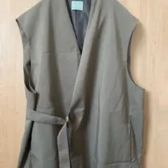 LOWRYS FARM カーキ ノースリーブロングベスト