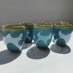 小樽窯　陶器　湯飲み 6個セットのサムネイル