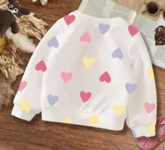 ハート柄トレーナー ホワイト