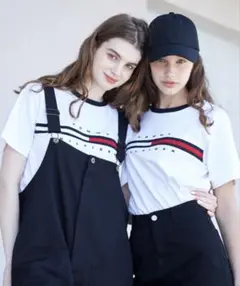 トミーヒルフィガーロゴTシャツ S オンライン限定 ホワイト　コットン