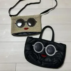 ａ〜jolie アジョリー カゴショルダーバッグ＆ミニバックセット