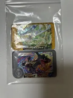 (美品) ポケモンフレンダ　レックウザ、オーガポン