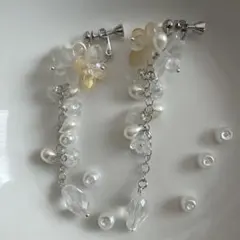 花モチーフ ノンホールピアス