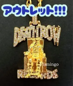 デスロウ　デスロウレコード　ネックレス　ゴールド　モチーフ　HIPHOP