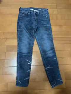 DIESEL ダメージ加工 スキニージーンズ ブルー