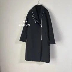 美品 Lois CRAYON ジップアップ コート アウター オフィス シンプル