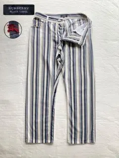 BURBERRY BLACK LABEL ストライプ　デニム パンツ　　76