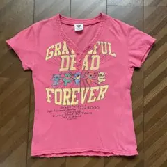 00s Y2K グレイトフルデッド バンドTシャツ ダンシングベア ピンクのサムネイル