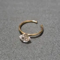 14kgf AAA ハーキマーダイヤモンド イヤーカフ｜無垢　　【small】