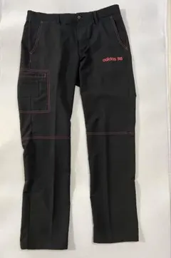 adidas アディダスゴルフパンツブラックxピンク88