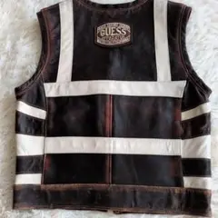 ゲス　ラムレザーベストM GUESSレザーベスト