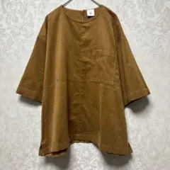 6 ROKU BEAUTY&YOUTH フェイクスエード ブラウス キャメル Mのサムネイル