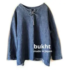 [美品] ブフトデニムダンガリー プルオーバー レースアップ カットオフ日本製