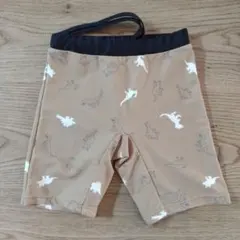 恐竜柄 ベージュ水着 120cm