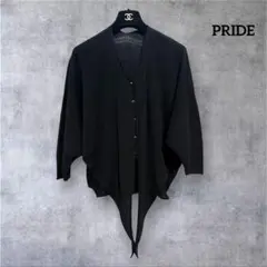 PRIDE インターナショナル 変形カーディガン ブラック38 ドルマン日本製のサムネイル