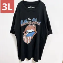 THE ROLLING STONES アメリカ国旗 半袖Tシャツ 3L
